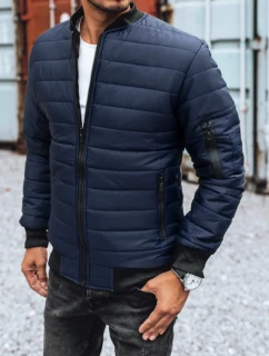 Pánská prošívaná bunda bomber navy blue FashionStreet TX2205z