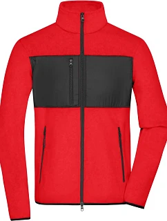 Daiber JN 1312 Pánská fleecová bunda 02.1312 red/black