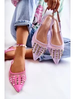 Dámské baleríny s cvočky fialove Kinley