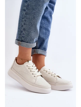 Dámské kožené sportovní tenisky Bílé Failla