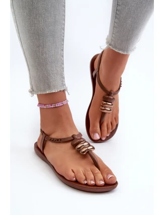 Dámské ploché sandály Japonky 83507 Ipanema Class Blown Up Sandal Fem hnědé