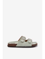 Dámské Pantofle S Přezkami Mátové Oliena