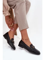 Dámské loafers polobotky s ozdobou Priscelle – černé