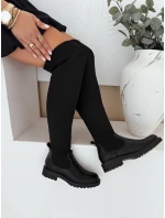 Dámské kozačky nad kolena černé FashionStreet ZY1006 Dámské kozačky nad kolena černé FashionStreet ZY1006