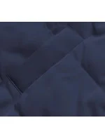 Tmavě modro-khaki dlouhá dámská oboustranná vesta (B8137-3)