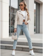 Dámská kožená bunda ramones TRUCCO beige FashionStreet TY4179
