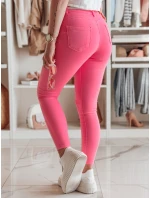 Dámské úzké kalhoty s páskem VIVASKIN růžové FashionStreet UY2469