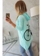 Mikina s potiskem kola mátová Mikina s potiskem kola mátová