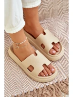 Pěnové Pantofle S Výřezem Béžové Neladith