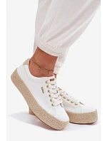 Dámské espadrilles na platformě Big Star TT274349 Bílé