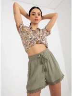 Dámské šortky D73760M62233KB khaki - FPrice Dámské šortky D73760M62233KB khaki - FPrice