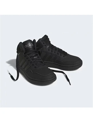 Unisex junior kotníčková obuv Hoops Mid 3.0 K Jr HR0228 Černá - Adidas Unisex junior kotníčková obuv Hoops Mid 3.0 K Jr HR0228 Černá - Adidas