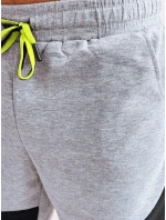 FashionStreet pánské světle šedé teplákové kraťasy SX2248 FashionStreet pánské světle šedé teplákové kraťasy SX2248