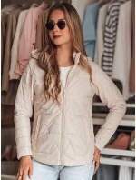 Dámská přechodná prošívaná bunda ENZIOK béžová FashionStreet TY4865 Dámská přechodná prošívaná bunda ENZIOK béžová FashionStreet TY4865