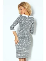 Šedé šaty s kulatým výstřihem model 4976228 Šedé šaty s kulatým výstřihem model 4976228