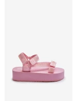 Dámské sandály na platformě Big Star NN274A529 růžové