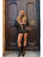 Dámské kotníkové boty na jehlovém podpatku z eko kůže Norell – čokoládové Dámské kotníkové boty na jehlovém podpatku z eko kůže Norell – čokoládové