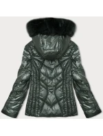 Dámská zimní bunda v army barvě s odepínací kapucí S'west (B8180-11) Dámská zimní bunda v army barvě s odepínací kapucí S'west (B8180-11)