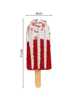 ZMRZLINOVÁ DEKORACE ZÁVĚSNÁ CETKA 3KS ČERVENÁ