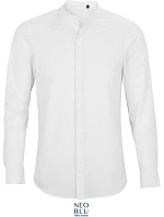 NEOBLU Bart Men Popelínová košile s dl. rukávem a mao límcem 24.3792 optic white NEOBLU Bart Men Popelínová košile s dl. rukávem a mao límcem 24.3792 optic white