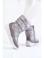 Dámské vysoké boty do sněhu Big Star KK274600 šedé