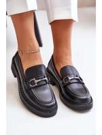Dámské kožené mokasíny černé Beanika