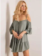 Dámské šaty-TW-SK-BI-80840.20 khaki Dámské šaty-TW-SK-BI-80840.20 khaki