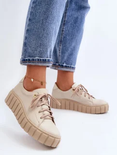 Dámská sportovní obuv 2919 Béžová - ZAZOO.
