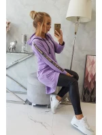 Mikina se zipem na zádech tmavě fialová