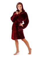 Dámský župan Lilly extra s kapucí 3/4 3320 3651 Vínová - Vestis Dámský župan Lilly extra s kapucí 3/4 3320 3651 Vínová - Vestis