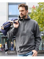 Daiber JN 839 Prac. mikina z bio bavlny, kapuce, "1/4" zip 02.0839 navy
