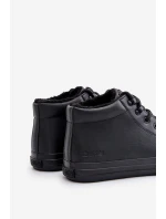 Mužské zateplené tenisky s zipem černé Big Star MM174012 Mužské zateplené tenisky s zipem černé Big Star MM174012