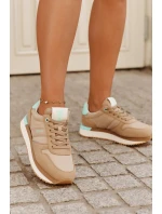 Dámské Semišové Tenisky Big Star RR274A048 HI-POLY SYSTEM Tmavě béžové