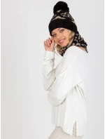 Dámská čepice AT CZ CM 317 černá a béžová Dámská čepice AT CZ CM 317 černá a béžová