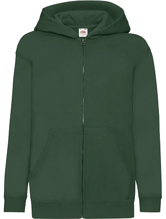 Fruit of the Loom Classic Kids Sweat Jacket Dětská mikina s kapucí 16.2045 bottle green Fruit of the Loom Classic Kids Sweat Jacket Dětská mikina s kapucí 16.2045 bottle green
