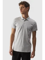 Pánské Polo Tričko Regular S Logem 4F Šedé 4FWMM00TPTSM316-27M