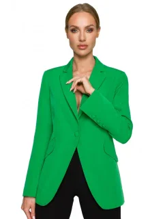 M701 Sako s jedním knoflíkem a asymetrickými kapsami - zelená