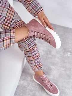 Dámské Tenisky Big Star Vysoké Zateplené Růžové EE274113