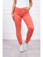 Tmavě meruňkové džínové kalhoty Tmavě meruňkové džínové kalhoty