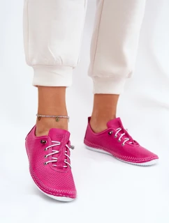 Dámské Kožené Polobotky Z Přírodní Kůže Artiker 54C0830 Růžové