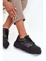 Dámské tenisky na platformě Big Star SS274358 leopardí černé