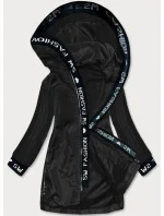 Tenká černá dámská bunda s ozdobnou lemovkou (B8145-1) Tenká černá dámská bunda s ozdobnou lemovkou (B8145-1)