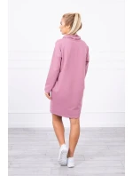 Šaty s kravatou tmavě růžové Šaty s kravatou tmavě růžové