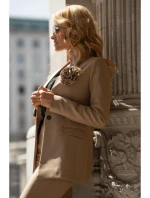 S370 Květinové sako - béžové