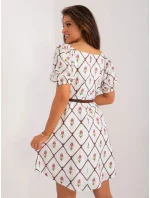 LK SK 509406 šaty.31 bílo-hnědá LK SK 509406 šaty.31 bílo-hnědá