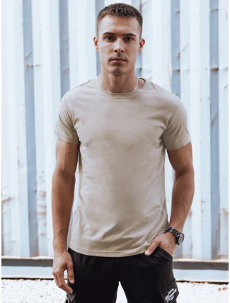 Pánské tričko bez potisku béžové RX5610