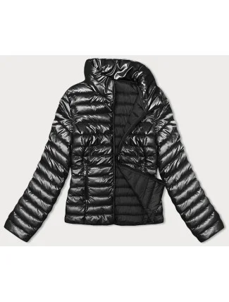 Černá prošívaná dámská bunda se stojáčkem (16M9110-392) Černá prošívaná dámská bunda se stojáčkem (16M9110-392)