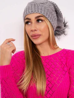 Sandra K210 fleecová čepice světle šedá