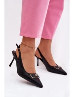 Dámské lodičky Sandály s ozdobným detailem Černé Lurella