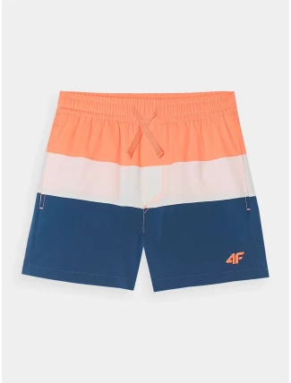 Chlapecké plážové šortky typu boardshorts 4F - oranžové Chlapecké plážové šortky typu boardshorts 4F - oranžové